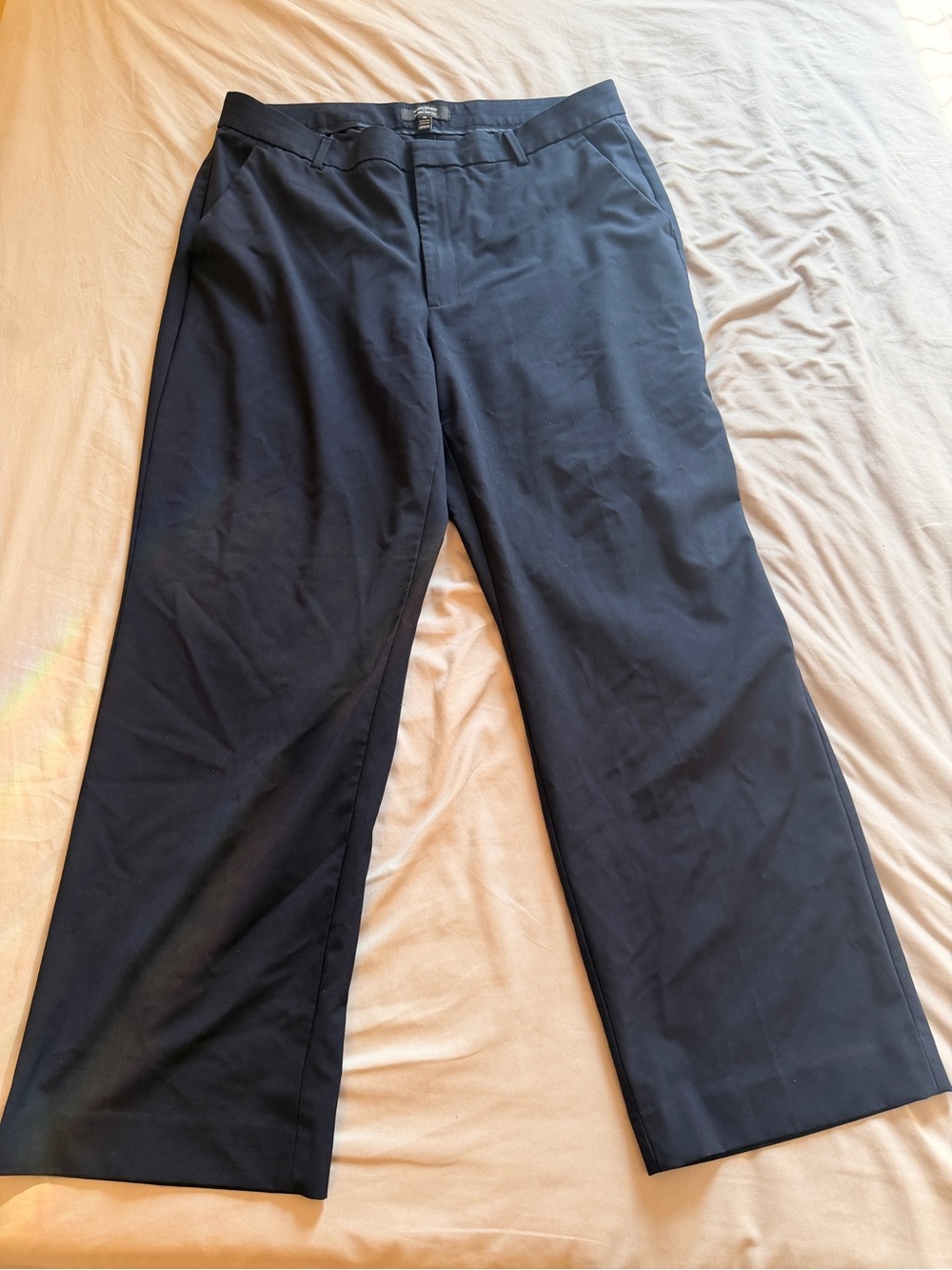 Banana Republic Navy Wide-Leg High-Rise Trousers - Picture 3 of 5